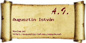 Augusztin István névjegykártya