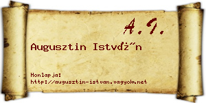 Augusztin István névjegykártya