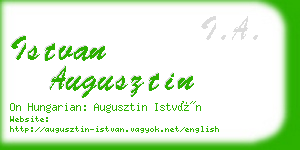 istvan augusztin business card